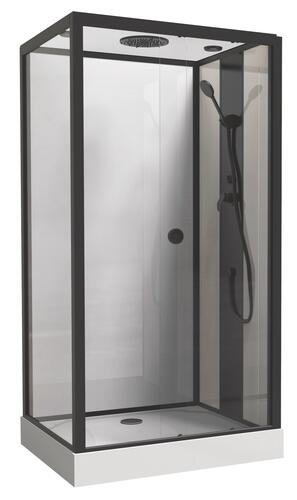 Cabine de douche accès de face 80x110cm avec toit Fact'Ory